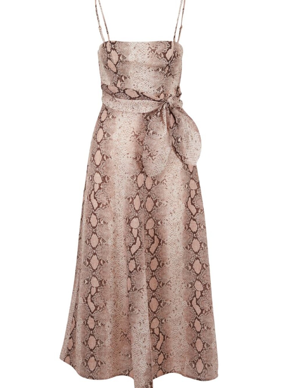 NWOT Zimmermann Bellitude Scarf Tie Snake Print Dress Size 2 / US 6